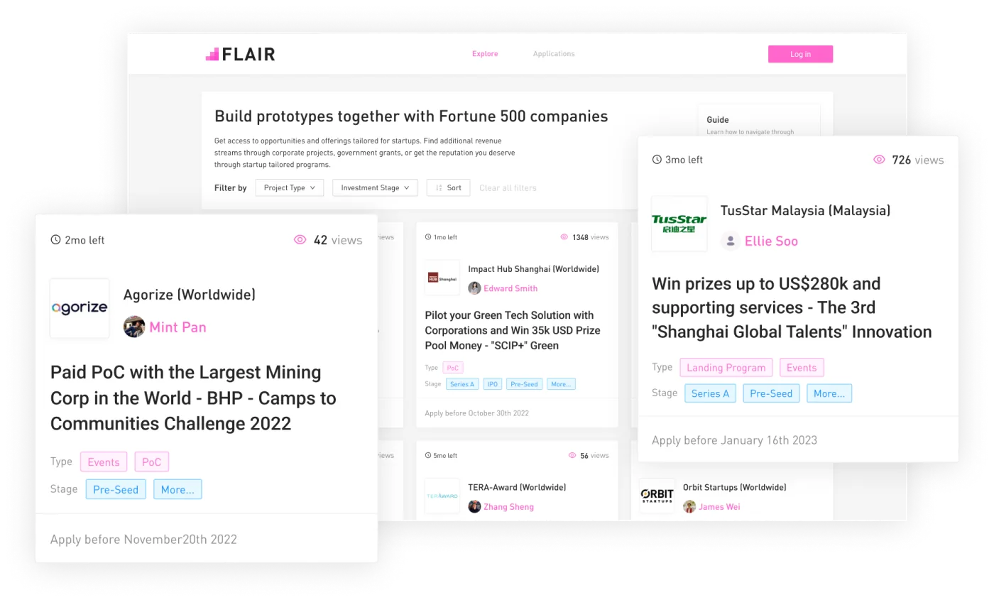 Founders Lair: FLAIR opportunity explore feed